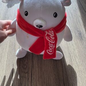 Coca Cola Red and White Plush Bear